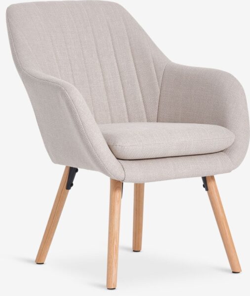 Armchair UDSBJERG beige/oak