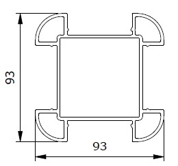 Aluvision Constru profile 2418 mm - blk