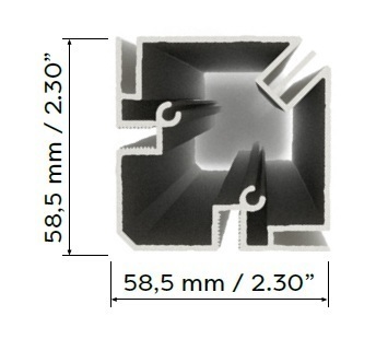 Aluvision Fab-55 corner 248 mm (90-90)