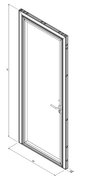 Aluvision Omni-55 door 992x2480 mm - blk